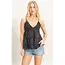 Hyfve Strappy Lace Trim Ruffle Top (HF26A851)