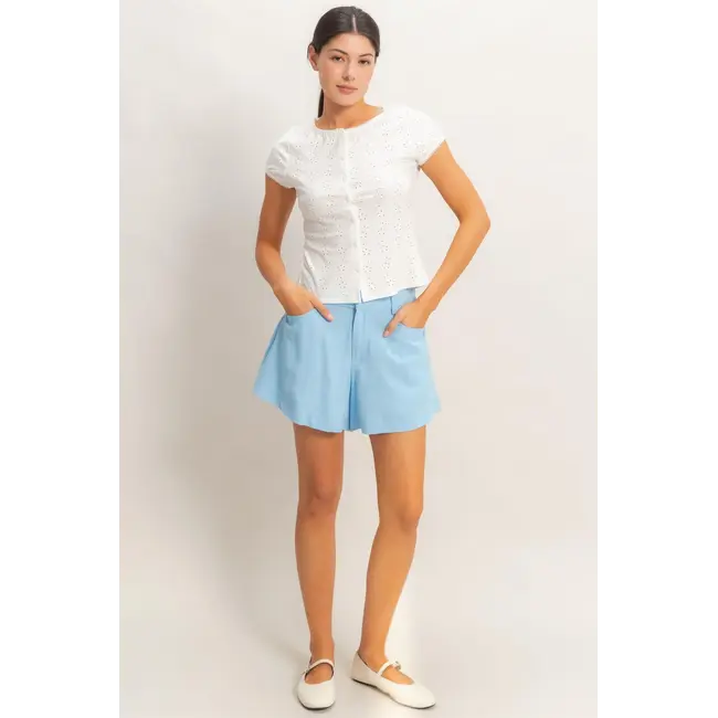 HYFVE HYFVE Eyelit Button Down Top (HF26C094)