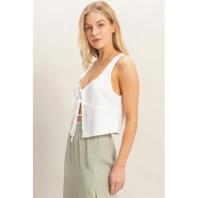 Hyfve Tie Front Lace Ruffle Detail (HF26C298)