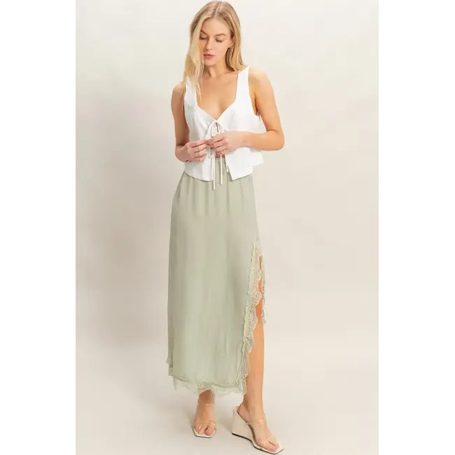 HYFVE HYFVE Tie Front Lace Ruffle Detail (HF26C298)