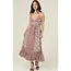 Angie Angie Smocked Waist Tie Back Dress w Crochet Detail (C4J57)