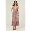 Angie Angie Smocked Waist Tie Back Dress w Crochet Detail (C4J57)