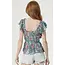 Angie Angie Smocked Flutter Slv top(C2D53)