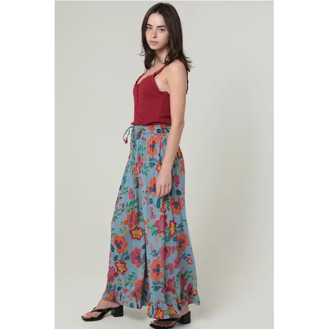 Angie Angie Self Tie Wide Leg Pant (B3717)