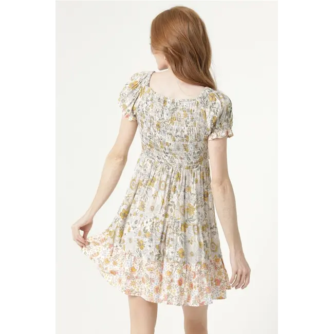 Angie Floral Print Dress (C4507)