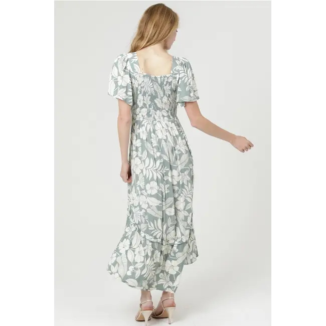 Angie Angie Deep V Maxi Dress With Cutout (C4795)