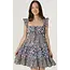 Angie Angie Ruffle Cap Sleeve Tiered Short Dress (C4K27)