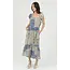 Angie Angie Smocked Flutter Sleeve Maxi Dress w/ Slit (C4M73)