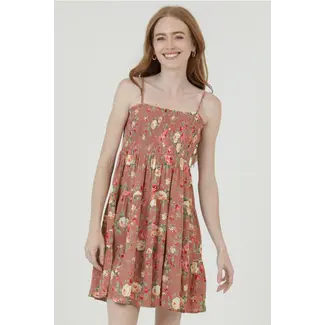 Angie Angie Smocked Top Short Dress (F4H55)