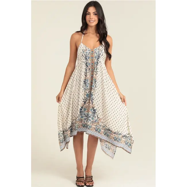 knee length dresses for ladies Maggie Handkerchief Midi Dress main image 0