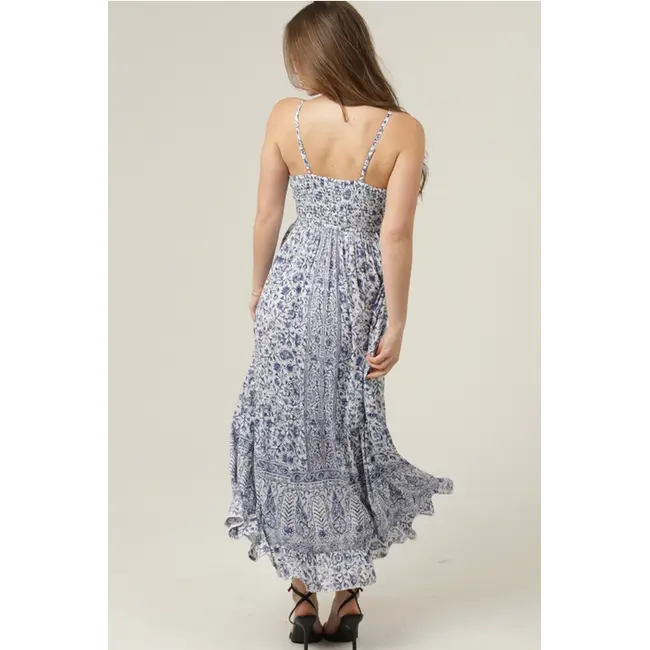 Angie Angie Smocked back Maxi Dress (C4K83)