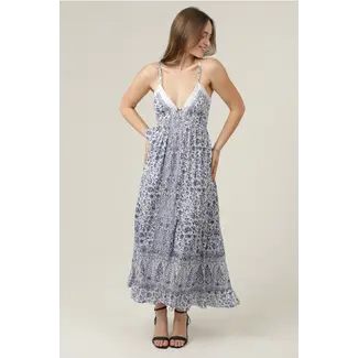 Angie Angie Smocked back Maxi Dress (C4K83)