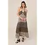 Angie Angie Halter Mixed Print Maxi(C4L06)