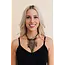 Leto Antique Gold Turquoise Fringe Necklace YJN-7120