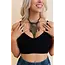 Leto Antique Gold Turquoise Fringe Necklace YJN-7120