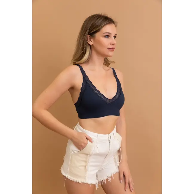 Leto Lace Trim Padded Bralette (YL-5553)