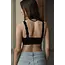 Leto Ribbed Crop Tank Lace Strap Bralette- Everyday Comfort  (YL-5530)