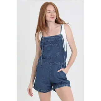 Angie Angie Spag Strap Pocket Romper (B5A50)