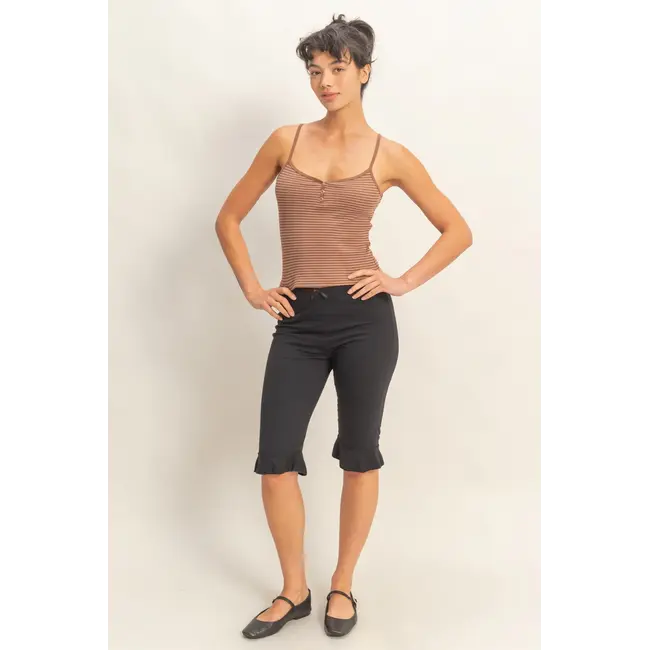 Double Zero Striped Ribbed Tank (DZ26A885)