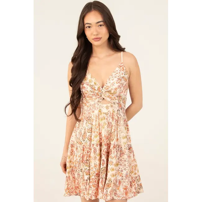 Angie Keyhole Short Dress (C4143)