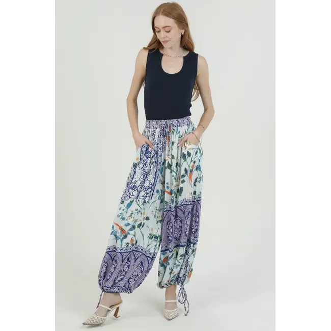 Angie Cinched Wide Leg Pant (B3836)