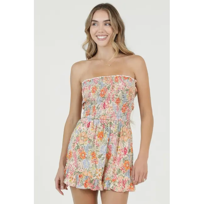 Angie Tube Romper w/Ruffle Hem(B5697)