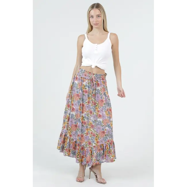 Angie Ruffle Hem Maxi Skirt (26P93)
