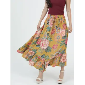 Angie Angie Ruffle Hem Maxi Skirt (26P93)