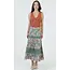 Smocked Waist Tiered Maxi Skirt (B6A92)