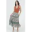 Smocked Waist Tiered Maxi Skirt (B6A92)