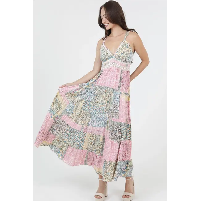 Angie Maxi Dress w/Lace Detail (C4D14)