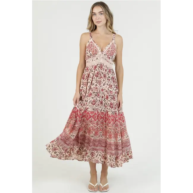 Angie Maxi Dress w/Lace Detail (C4D14)