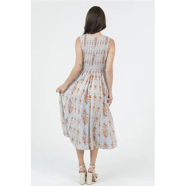 Vneck Slvls Maxi Dress w Crochet Trim (C4M01)