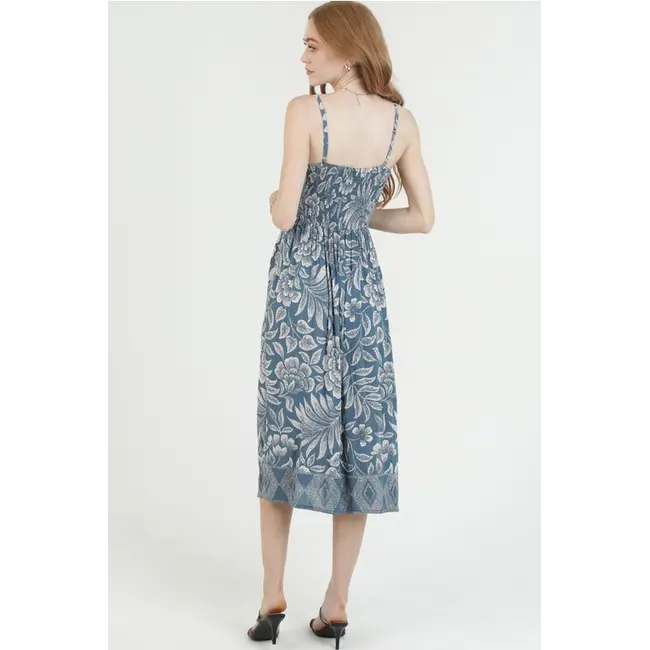 Angie Twist Front Midi Dress (F4J10)