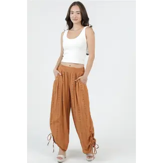 Angie Angie Cinched Side Leg Wide Pants (B3710)