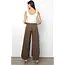 Angie Button Close Wide Leg Pant w/Belt Loops (B3794)