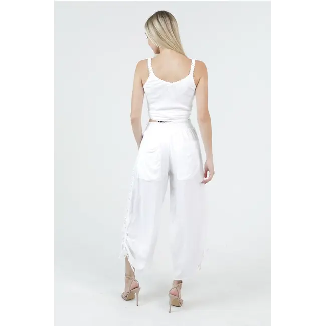 Angie Lace Detail Cargo Pant w/Tie (H3535)