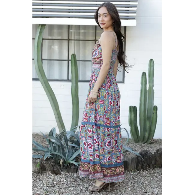 Angie Deep V-Neck Maxi (F4F48)