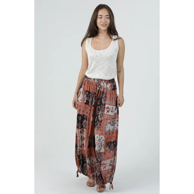 Angie Cinched Wide Leg Pant (B3836)