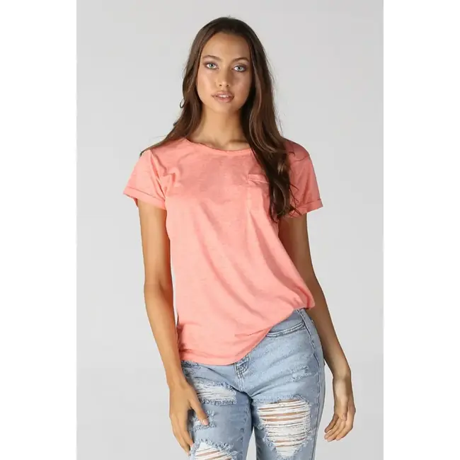 Angie Softwash Pocket Tee (X2C97)
