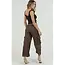 Angie Acid Wash Tie Waist Cargo Pant(H3540)