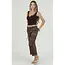 Angie Acid Wash Tie Waist Cargo Pant(H3540)