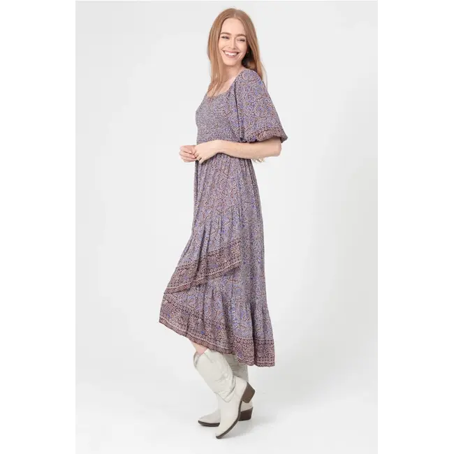 Angie Sq Neck Smocked Maxi Dress(C4J93)