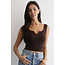 Angie Rib Knit Notch Neck Tank (X2DF9)