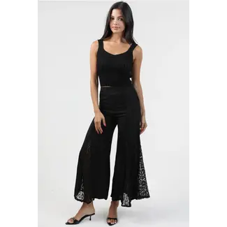 Angie Angie Wide Leg Printed Pant (B3807)