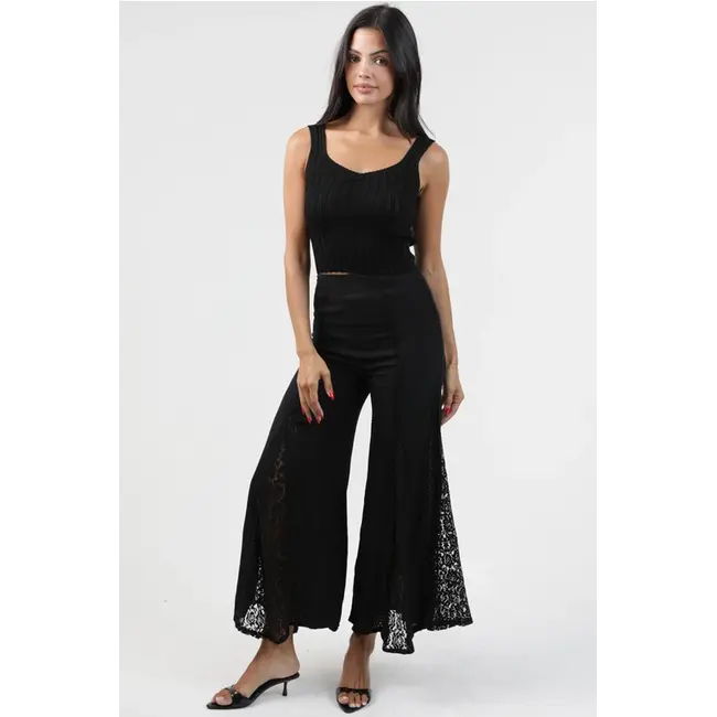 Angie Wide Leg Printed Pant (B3807)