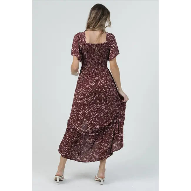 Angie Deep V Maxi Dress With Cutout (C4795)