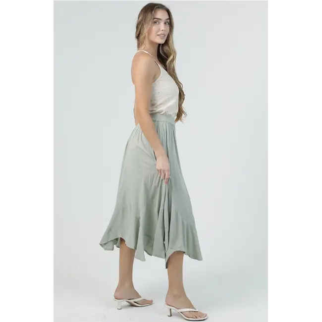 Angie Hankerchief Midi Skirt (H6318)