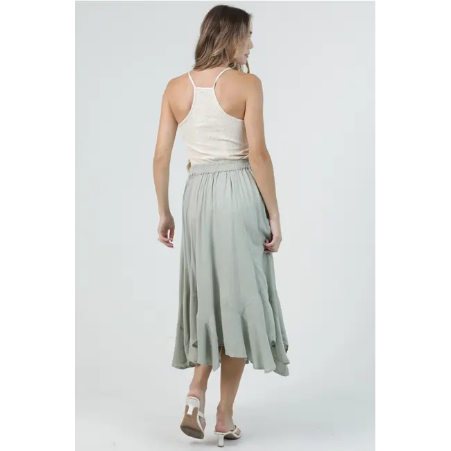 Angie Hankerchief Midi Skirt (H6318)