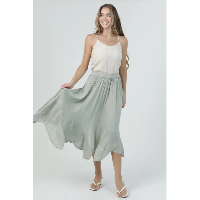 Angie Hankerchief Midi Skirt (H6318)